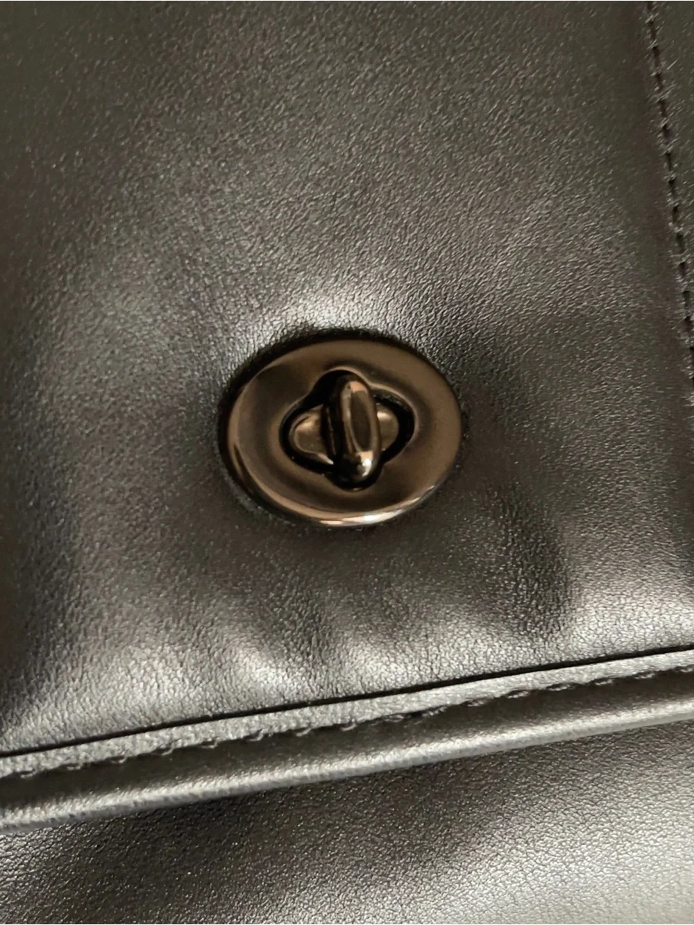 Coach Black Leather Crossbody Bag with Chain Strap